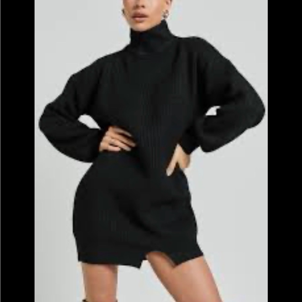Showpo Charcoal Turtleneck Sweater